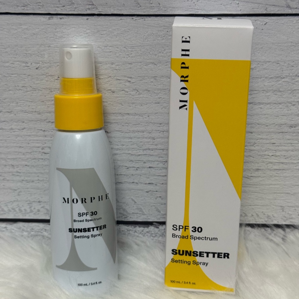 Morphe Sunsetter SPF 30 Setting Spray - Yellow and Gray